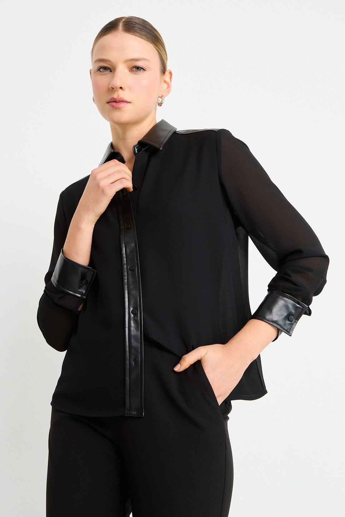 Blusas Manga Larga Negro Ash 14007225007102-0