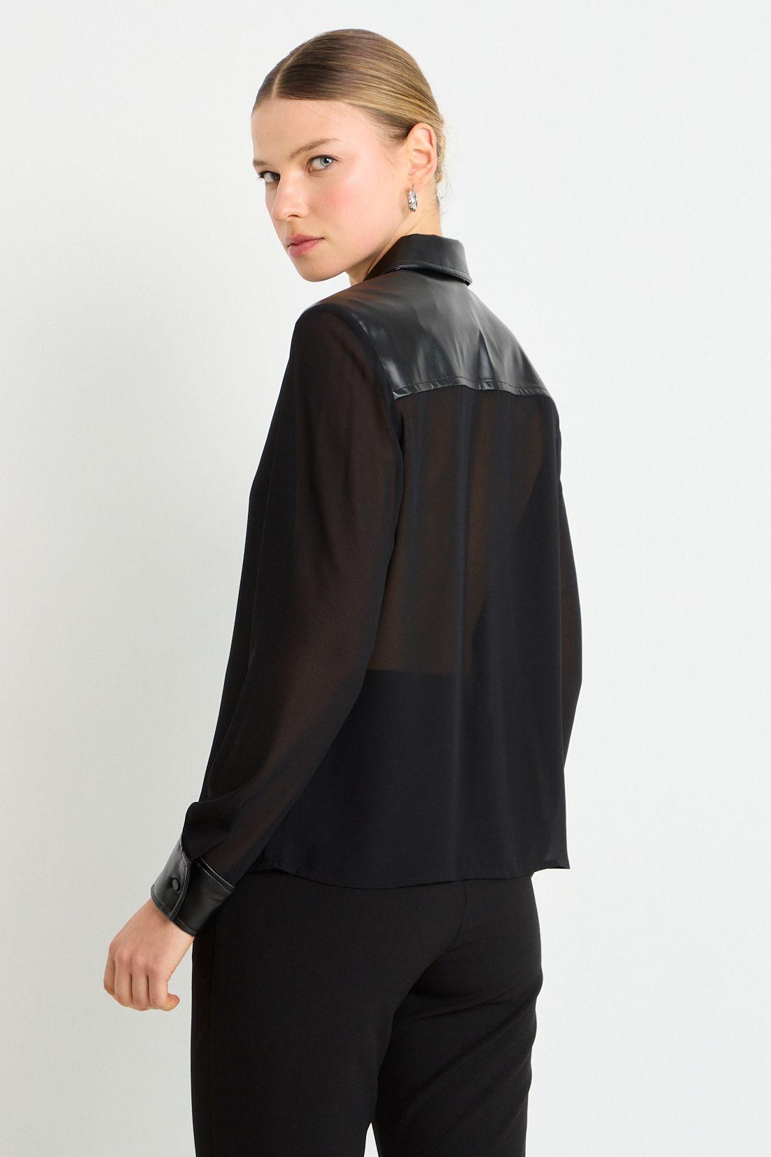Blusas Manga Larga Negro Ash 14007225007102-3