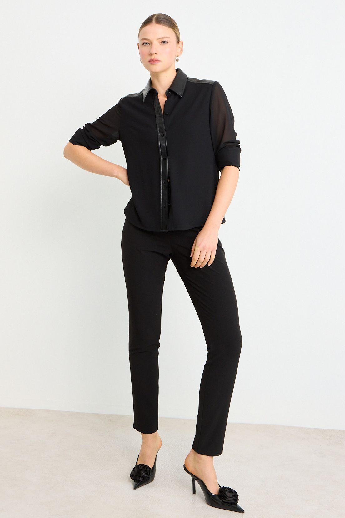Blusas Manga Larga Negro Ash 14007225007102-4