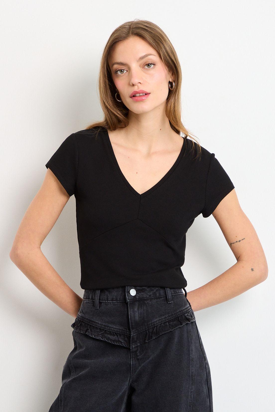 Polera Manga Corta Negro iO 14220225061102-0