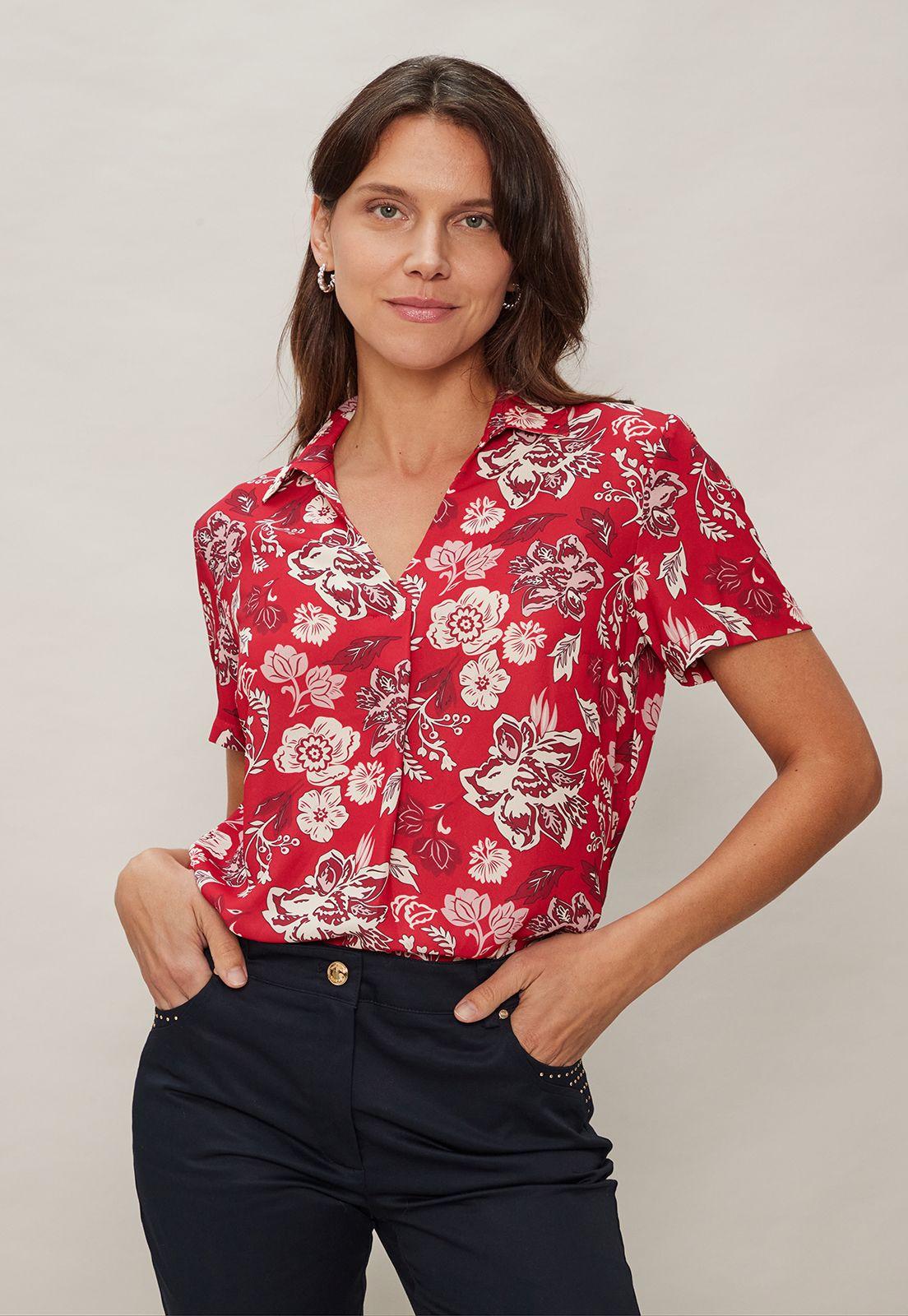 BLUSA ESTAMPADA Blanco Ma Griffe 14102124050105-0