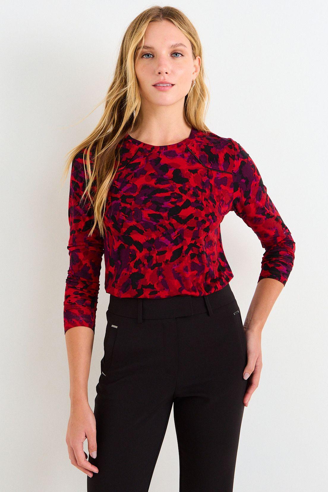 Polera Manga Larga Rojo Ash 14307126061103-0