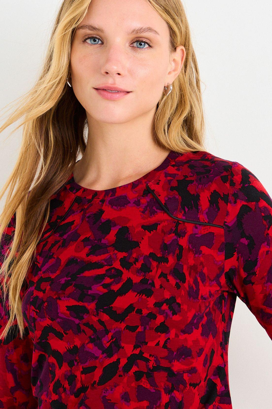 Polera Manga Larga Rojo Ash 14307126061103-1