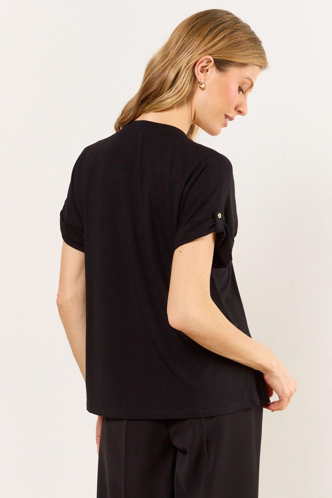 Polera Manga Corta Negro Ma Griffe 14602226054102-2