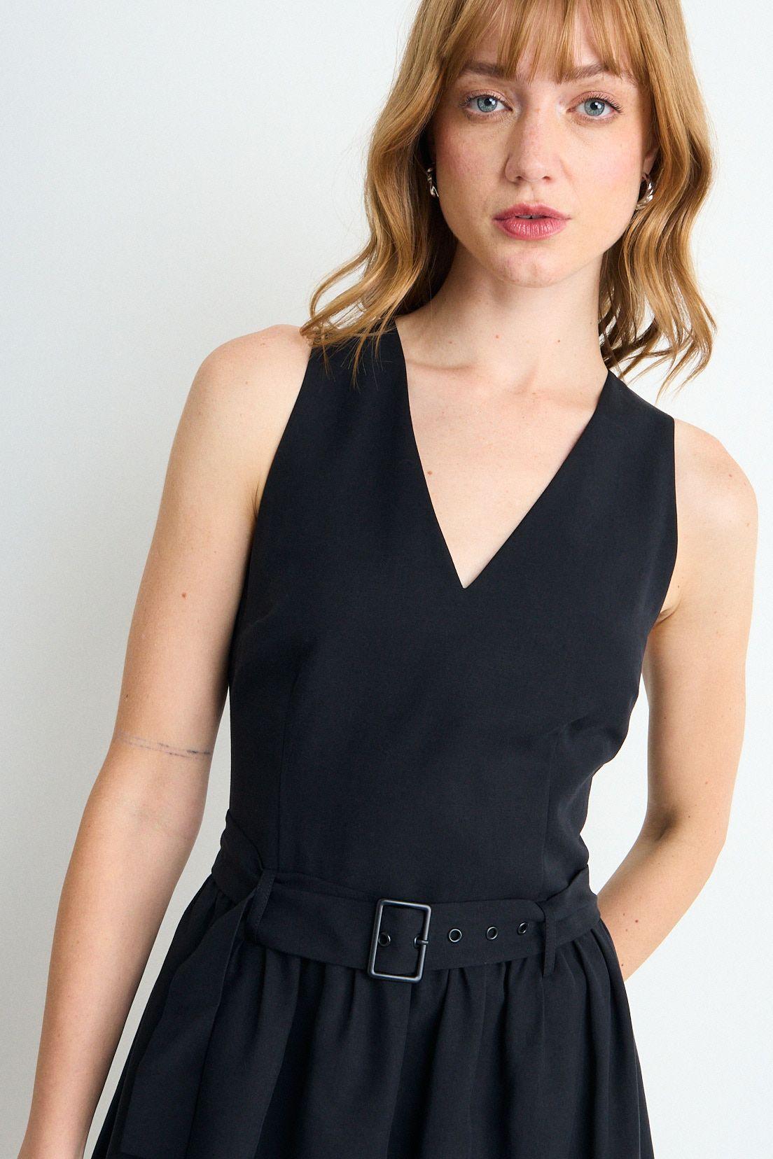 Vestido Liso Negro iO 13020126001102-2