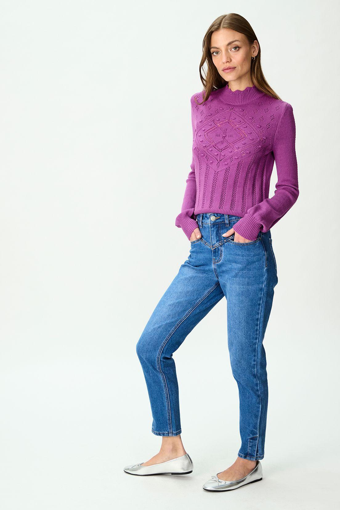 Sweater Liso Morado 18120125011121-2