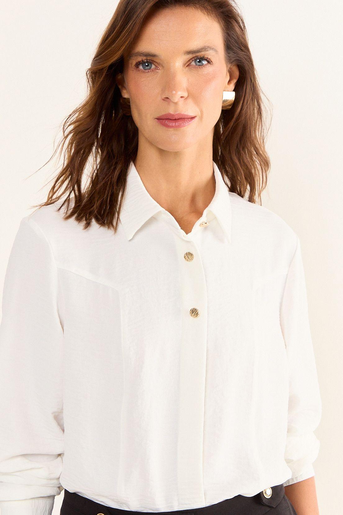 Blusa Lisa Crudo Ma Griffe 14002126064105-1