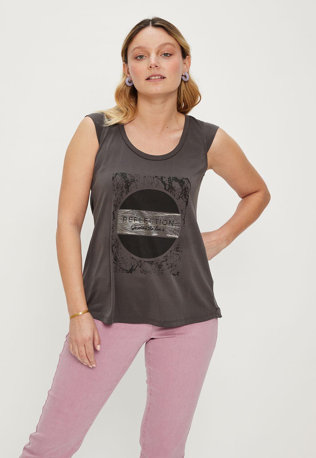 Polera Estampada Gris iO 14620124003163-0
