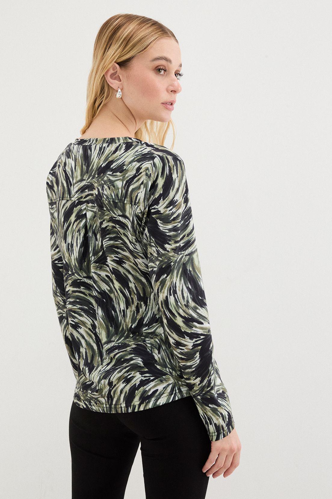 Polera Manga Larga Fantasia Verde Oliva 14607125002107-2