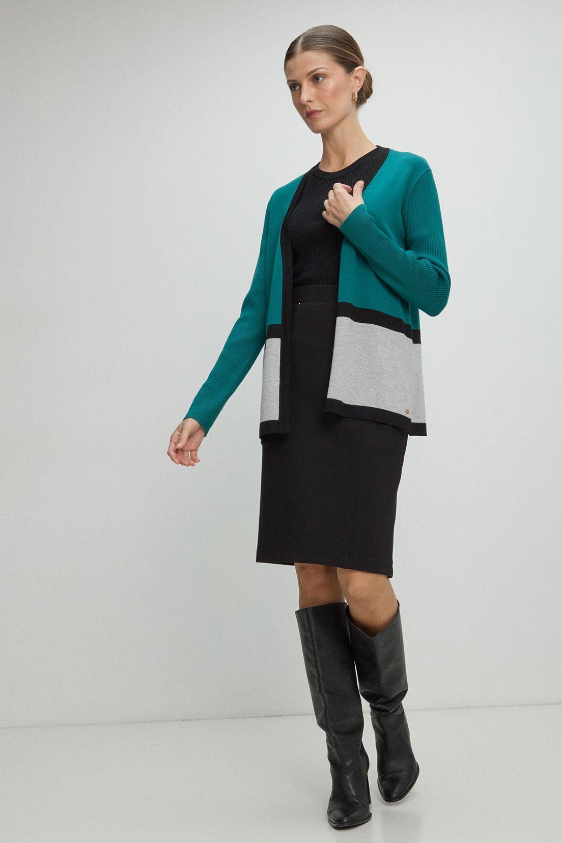 Cardigan Verde Ma Griffe 18602225001217-2