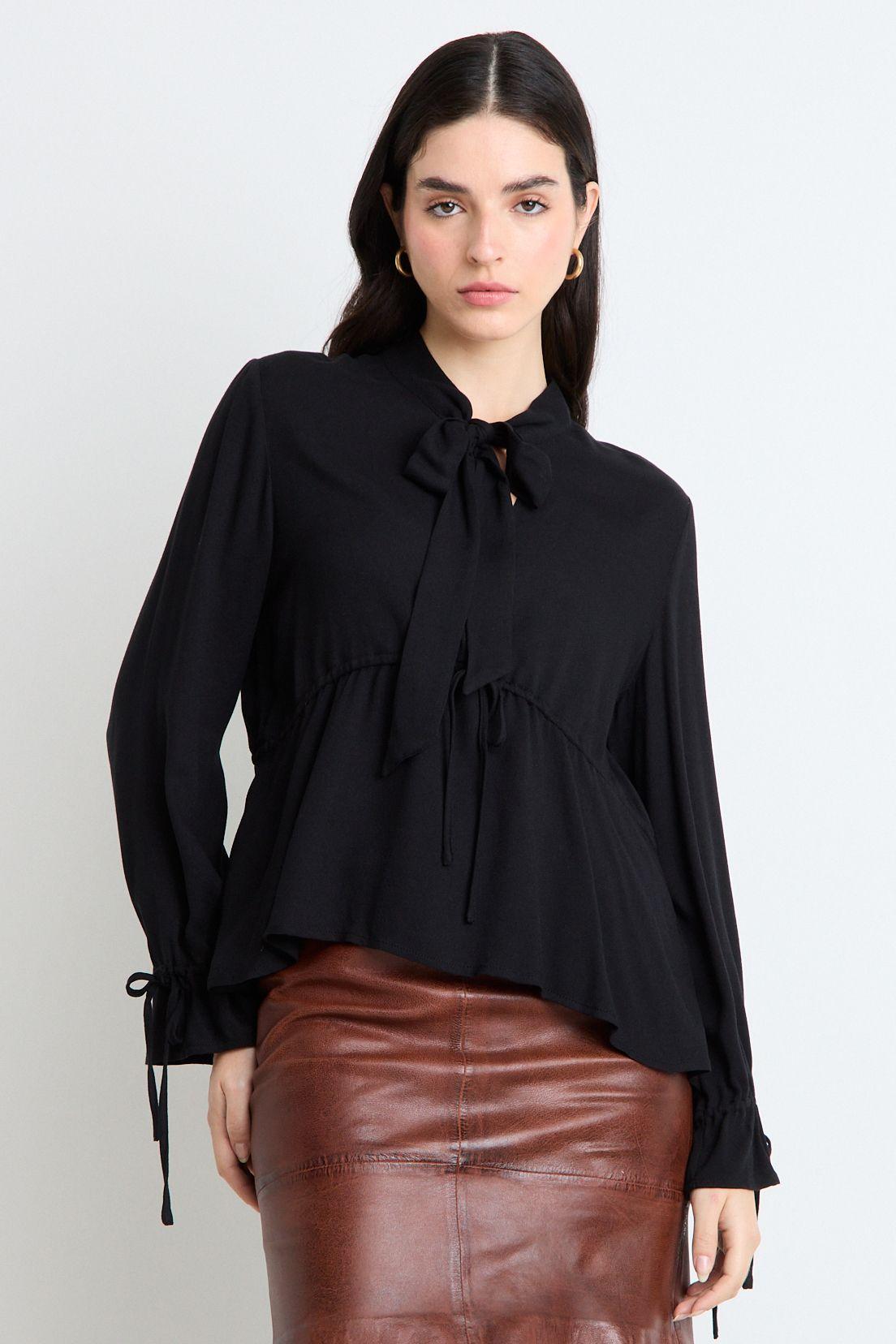 Blusas Manga Larga Negro Ash 14007225051102-0