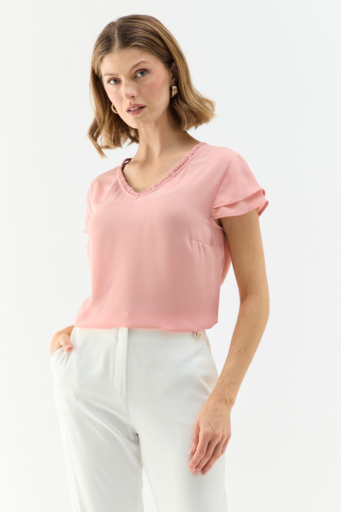 Blusa Lisa Rosado Ma Griffe 14004224008123-0