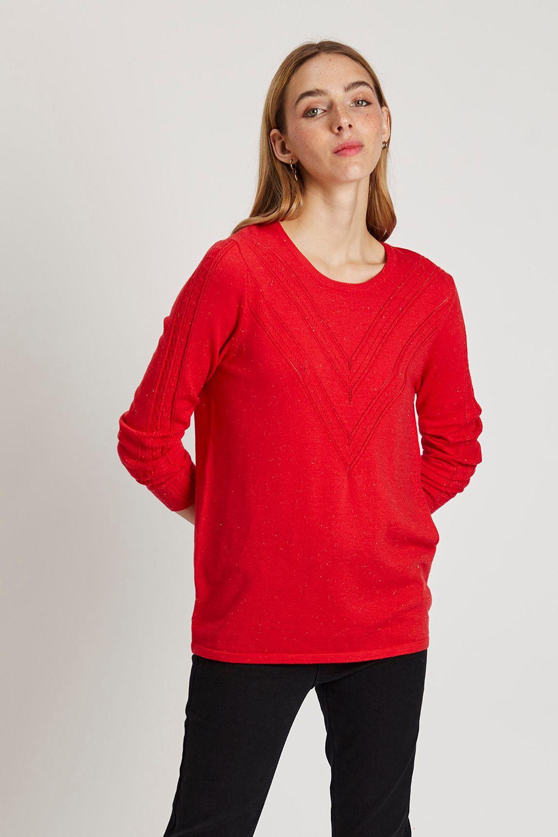 Sweater Liso Rojo iO 18120224053103-2
