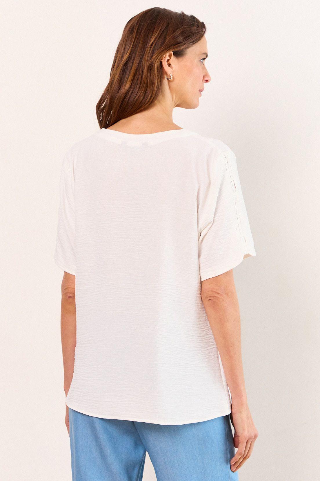 Blusas Manga Corta Blanco Ma Griffe 14002226005101-2