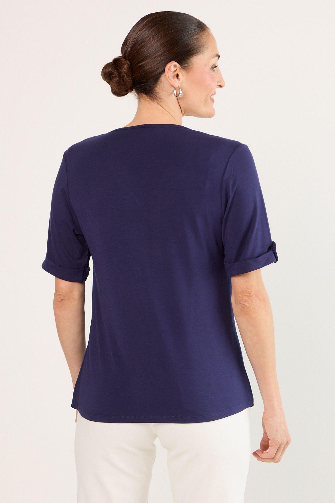 Polera Manga Corta Azul Ma Griffe 14202225055104-2