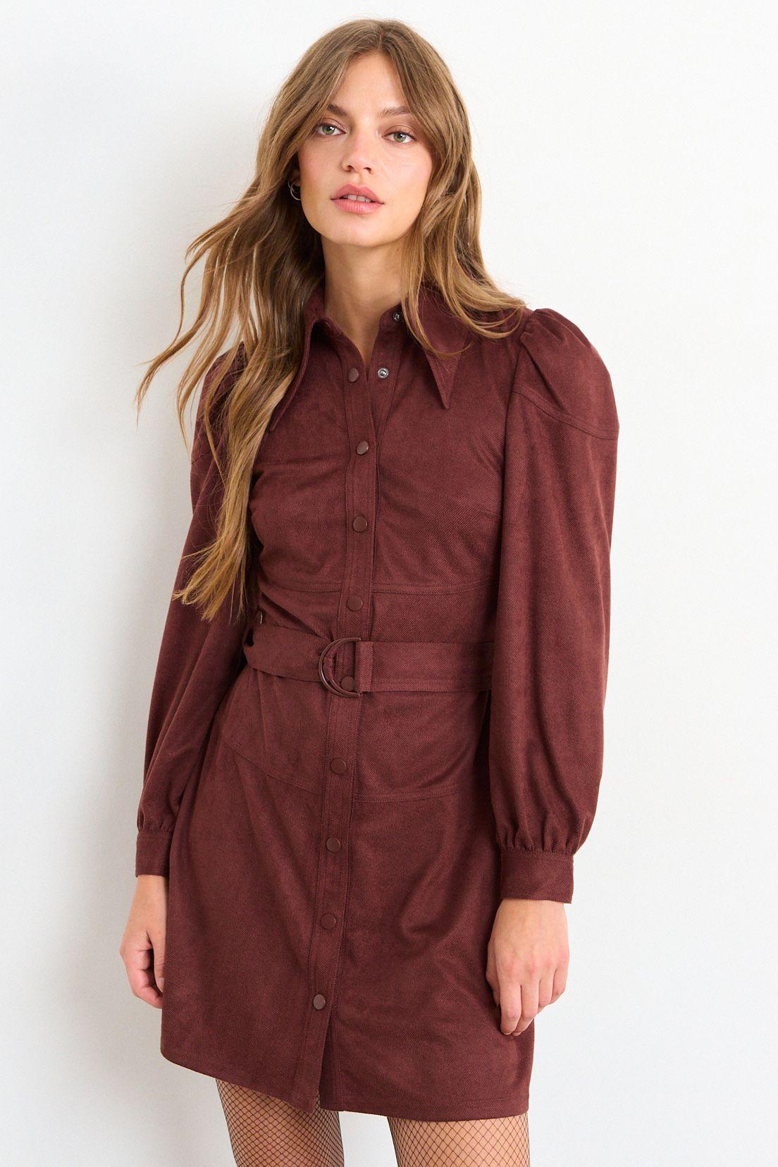 Vestido Liso Café iO 13020126053109-0