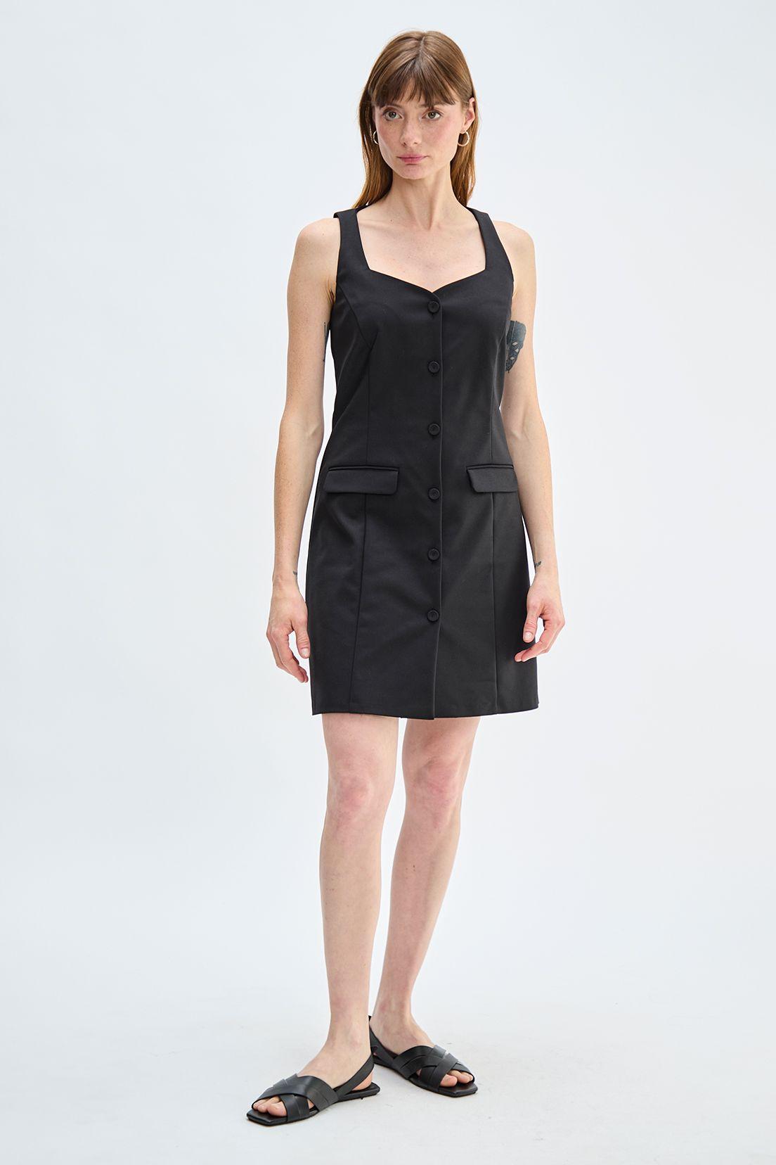 Vestido Liso Negro Ash 13007224010102-0