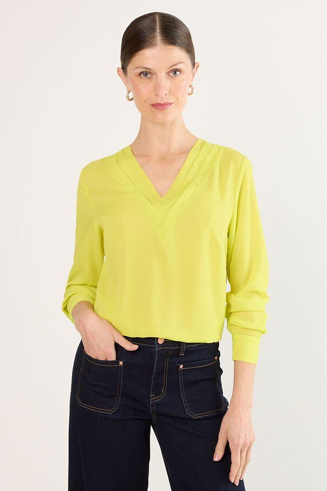 Blusas Amarillo Ma Griffe 14004225002108-0