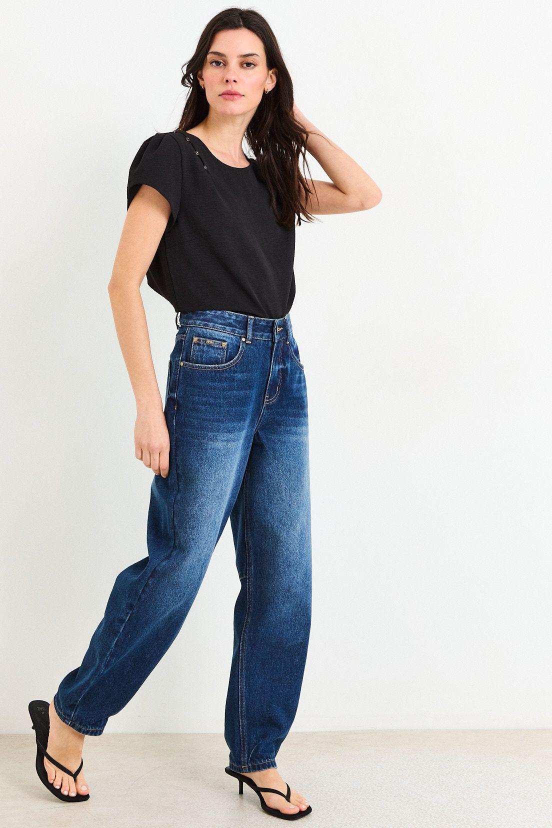 Blusas Manga Corta Negro Ash 14007226060102-3