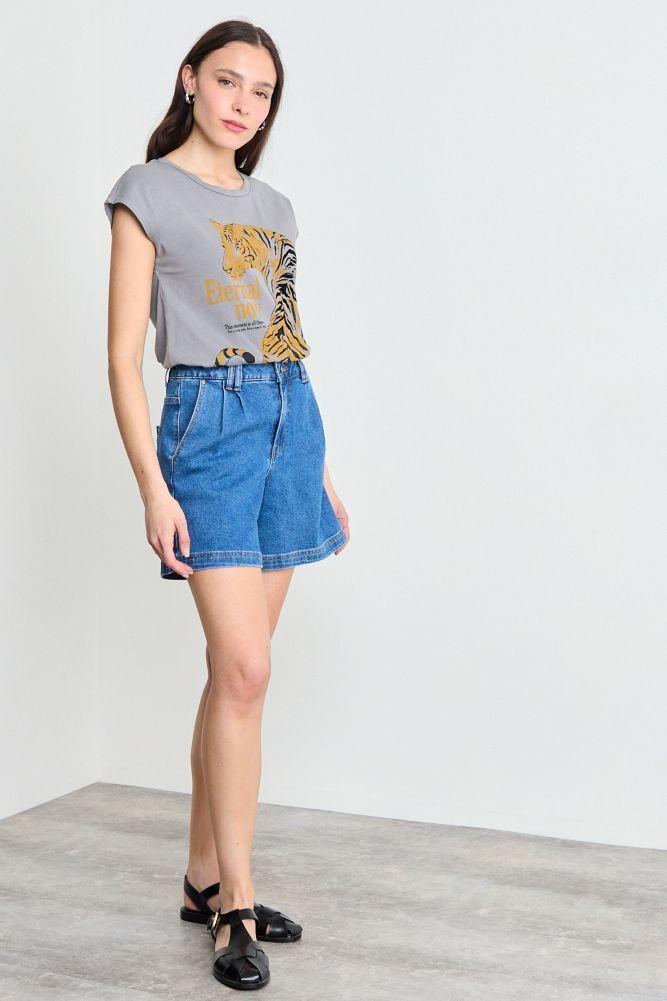 Polera Estampada Gris iO 14620225055113-4