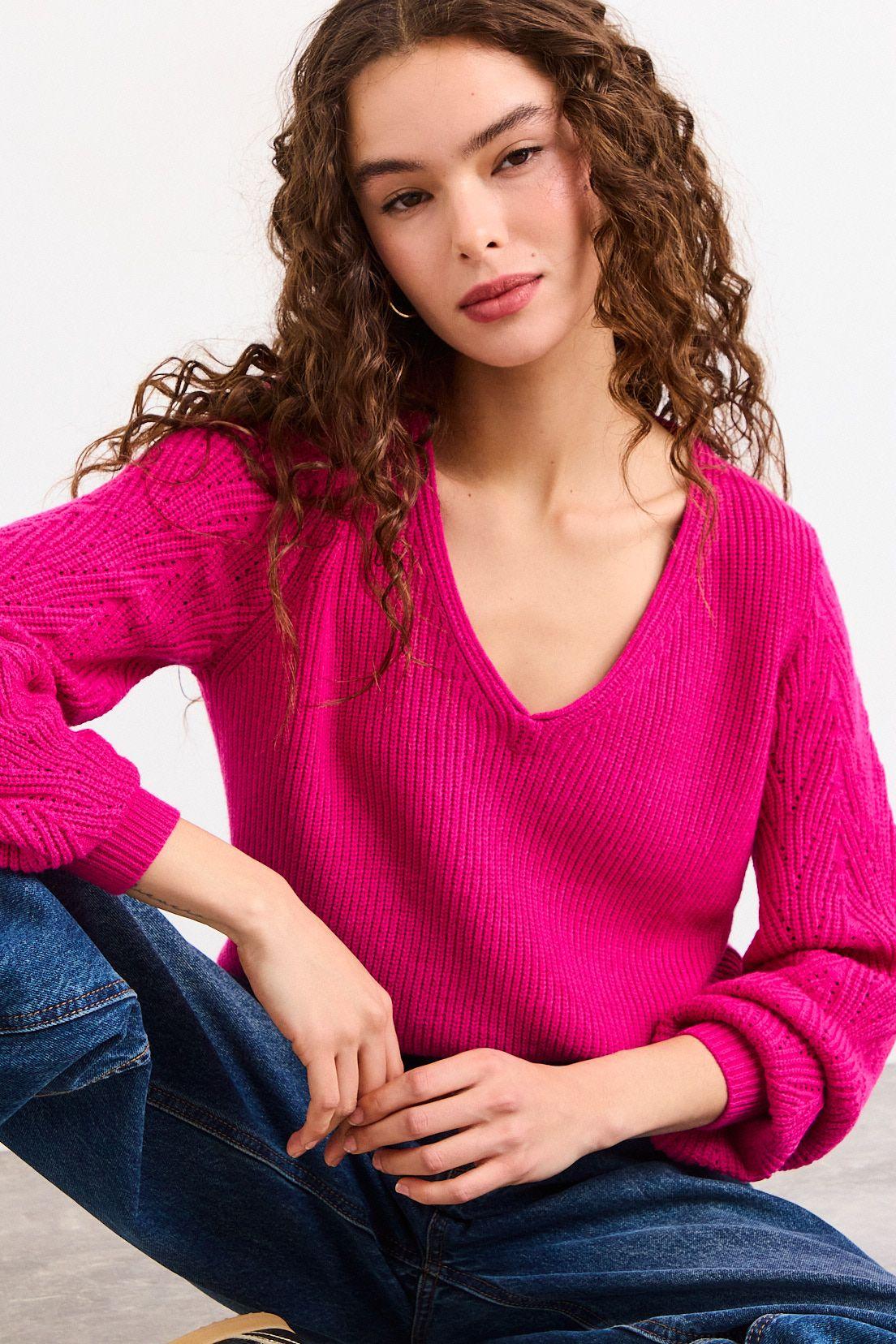 Sweater Liso Fucsia iO 18120226001116-2