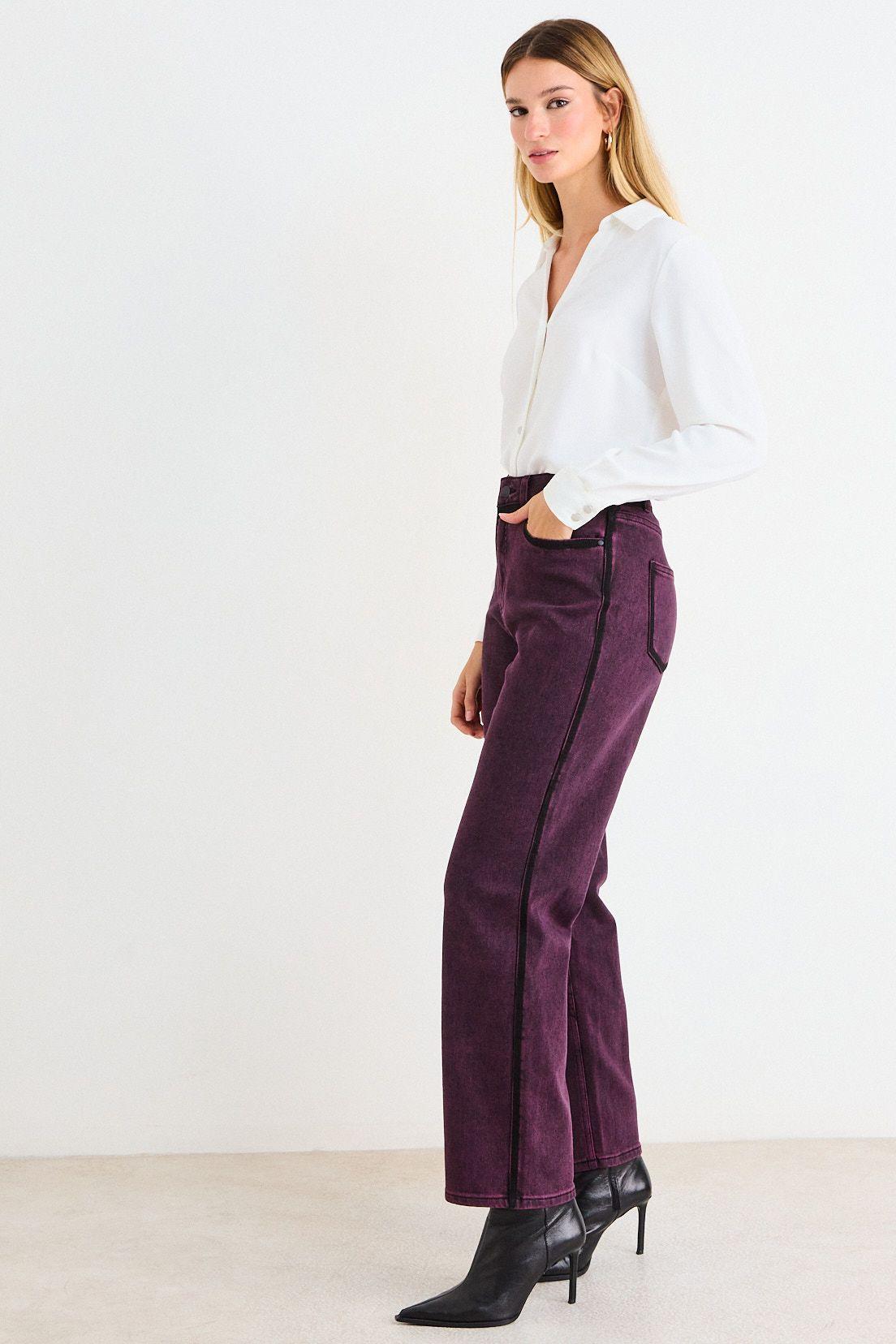 Jeans Recto Liso Burdeos Ash 11307226001112-4