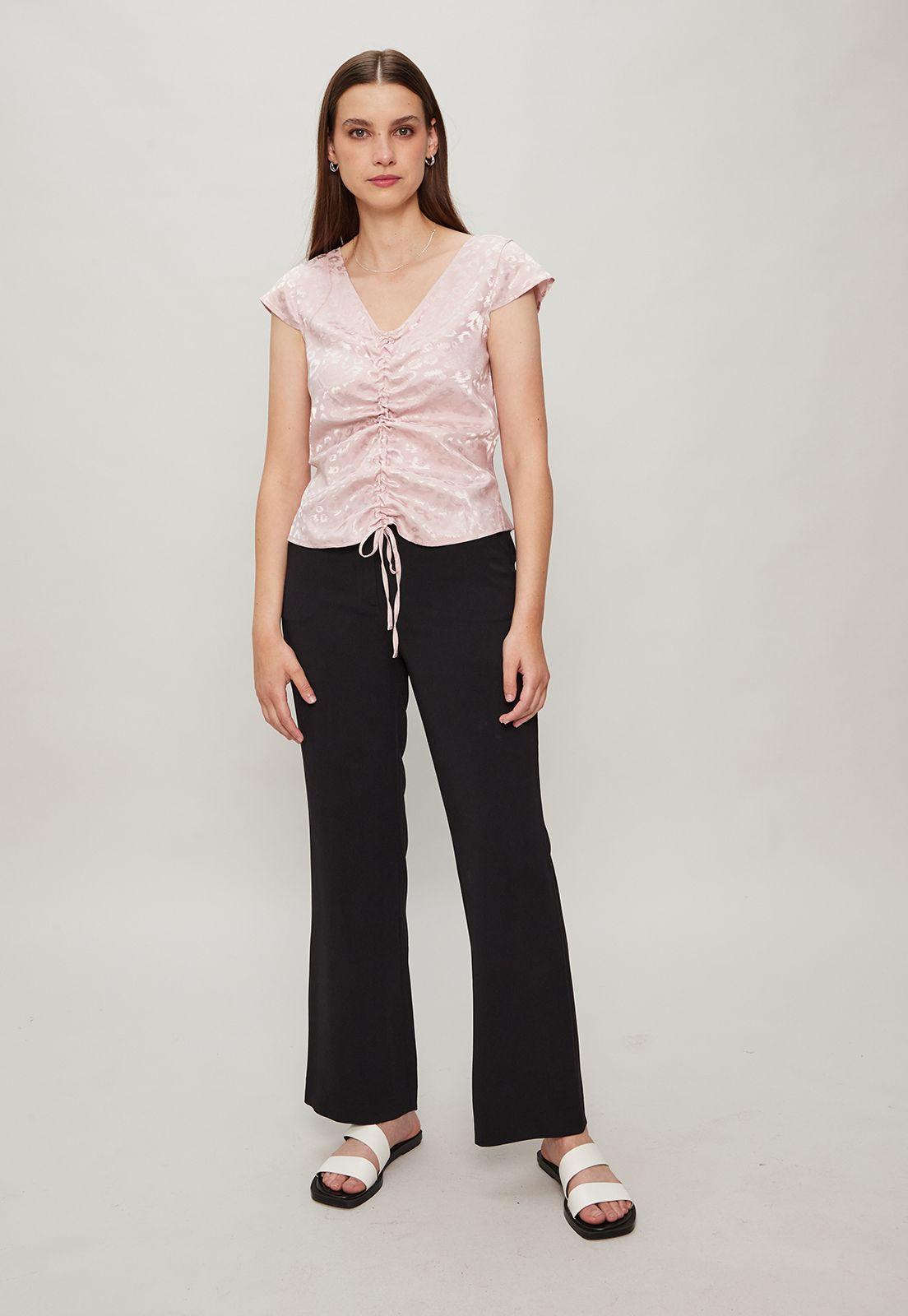 Top Satin Animal Print rosa Ash 14007124051123-2