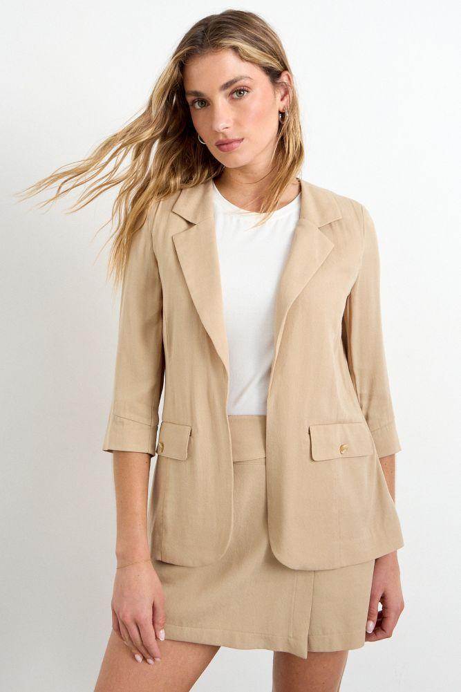 Blazer Liso Beige iO 16020225024106-0