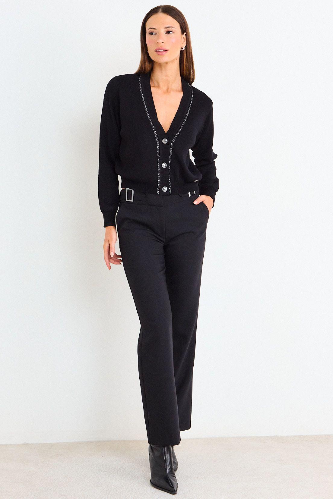 Cardigan Cadena Negro Ash 18007126006102-3