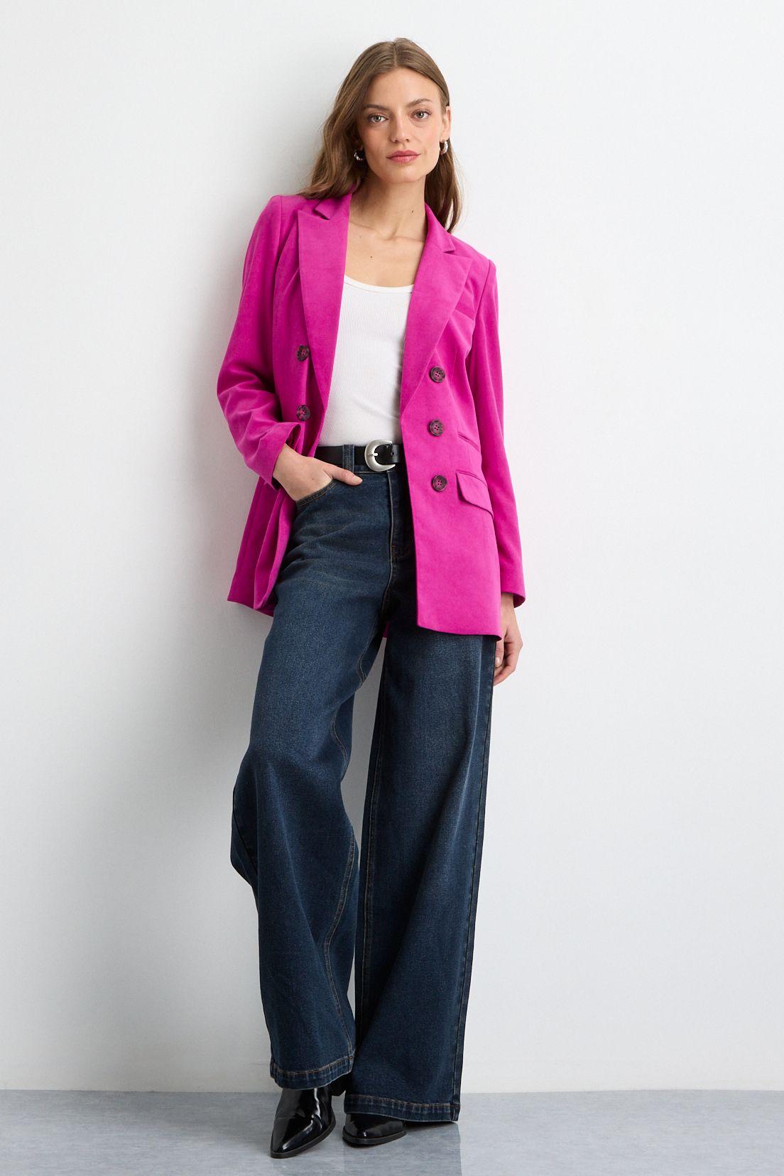Blazer Liso Fucsia 16020125064116-4