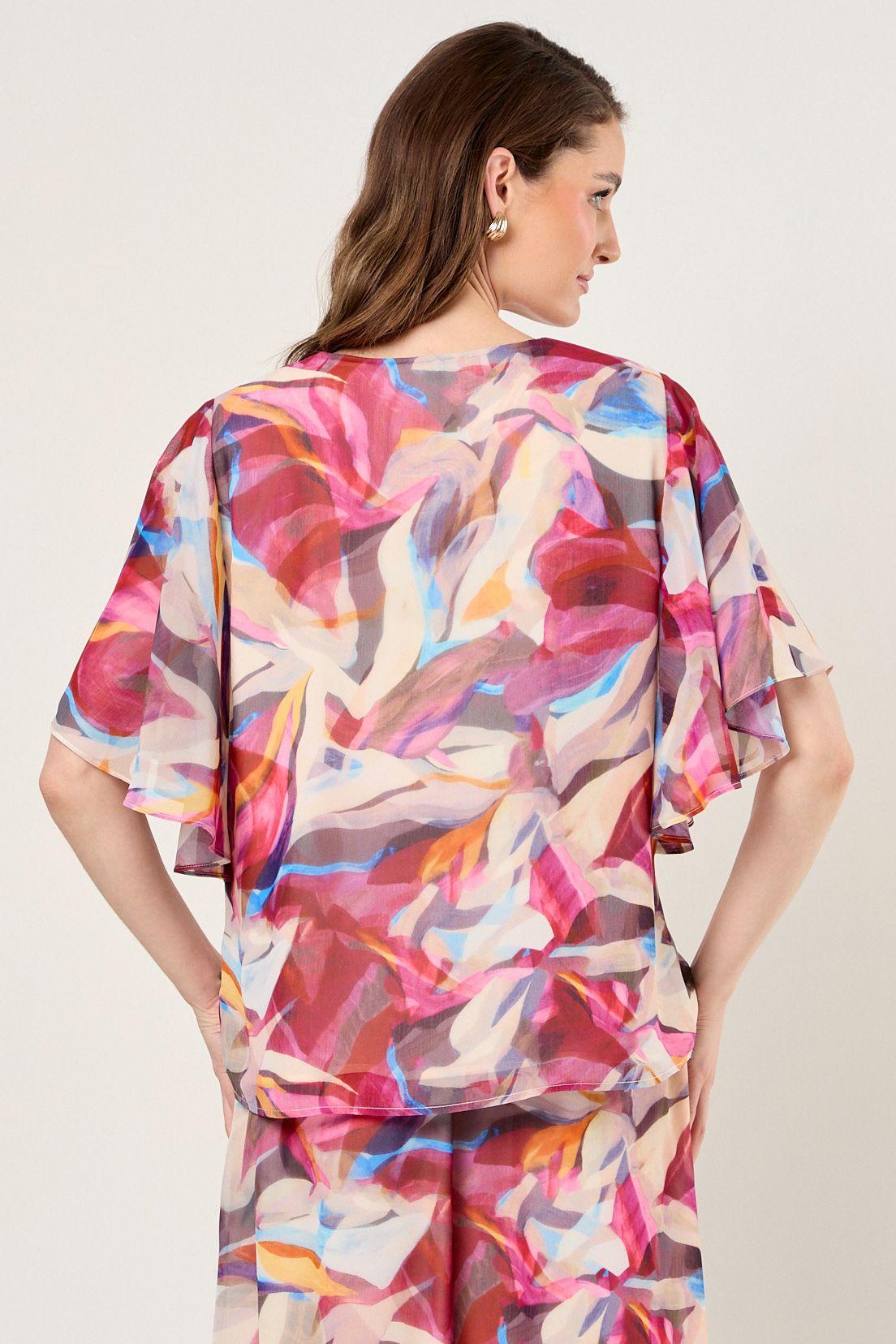 Blusas Manga Corta Fucsia Ma Griffe 14102225061105-2
