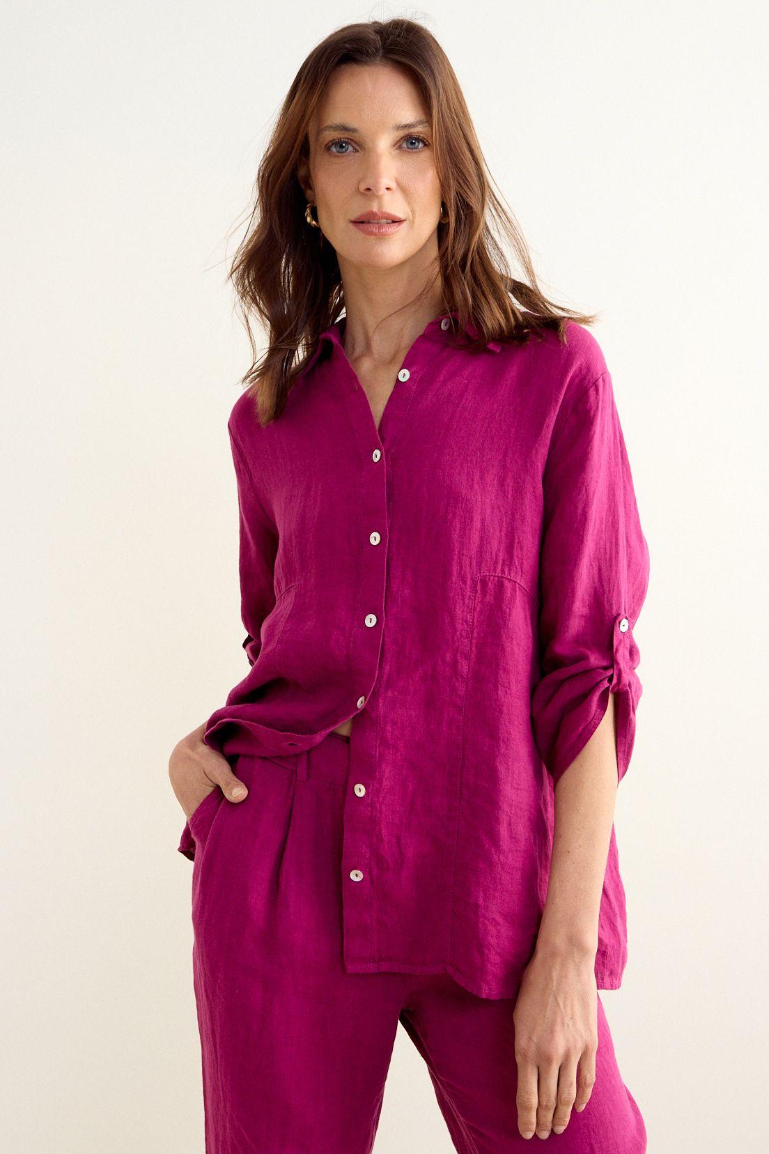 Blusa Lisa Fucsia Ma Griffe 14002225300116-0