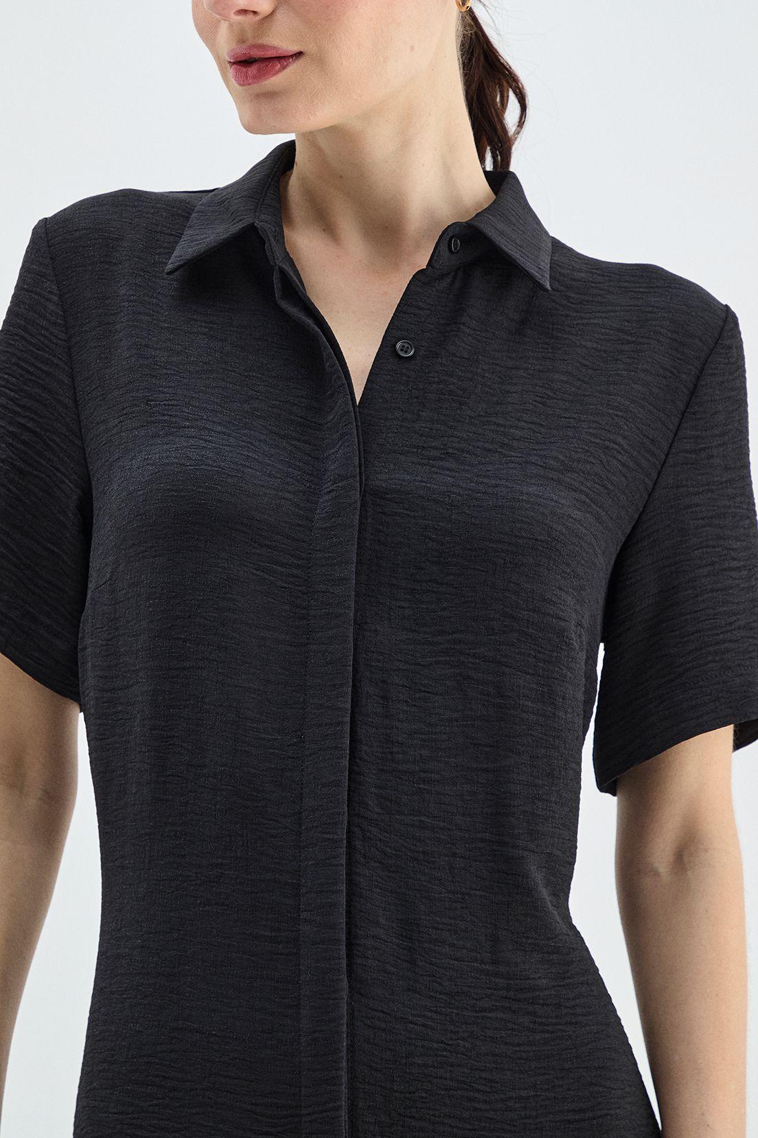 Vestido Camisero Holgado Negro Ma Griffe 13002224004102-1
