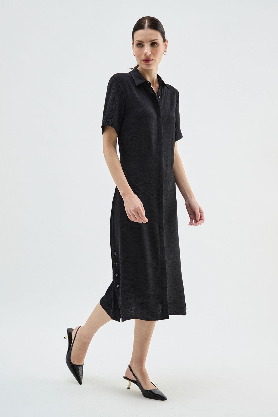 Vestido Camisero Holgado Negro Ma Griffe 13002224004102-2