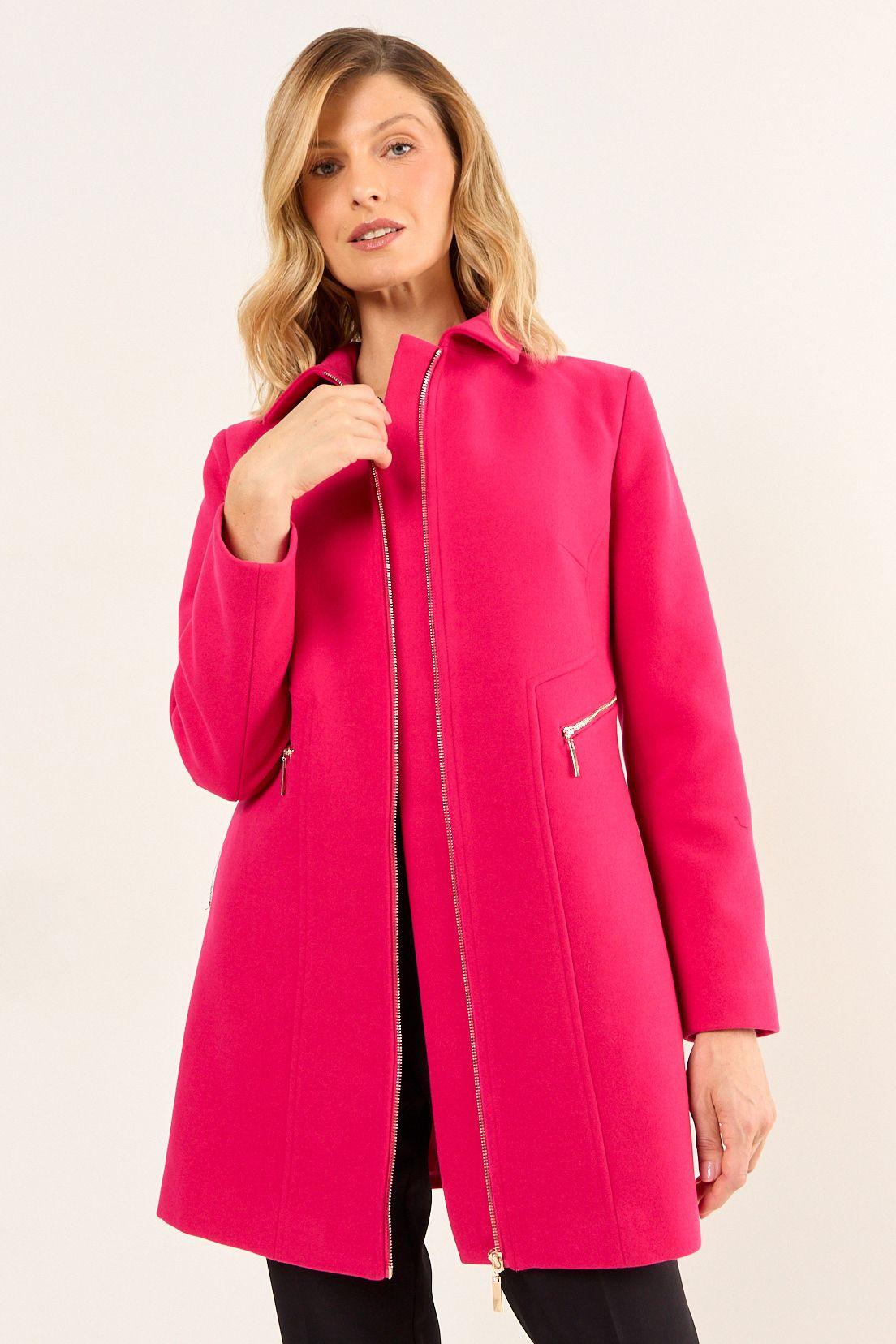 Chaqueton Liso Fucsia Ma Griffe 17202126004116-0