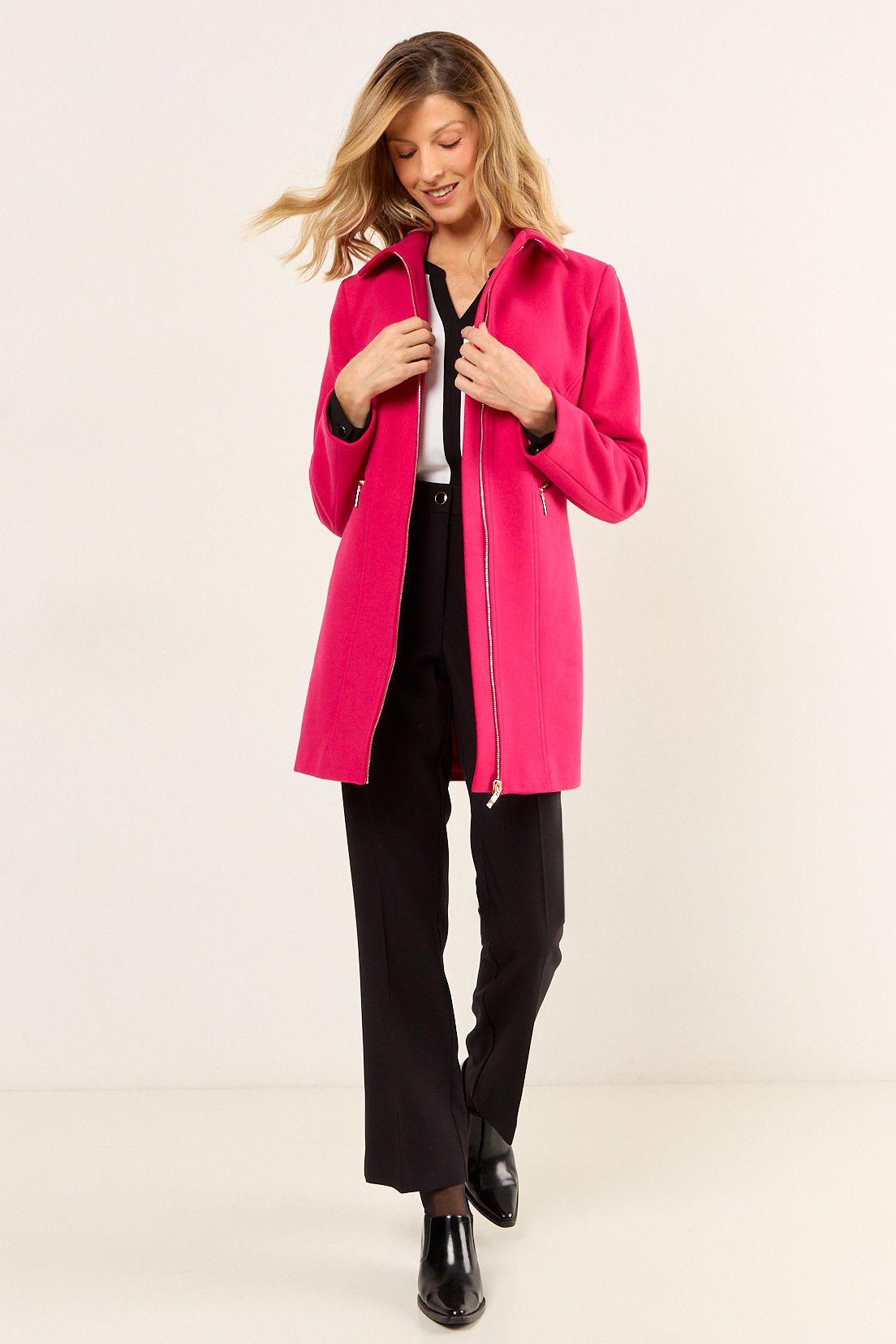 Chaqueton Liso Fucsia Ma Griffe 17202126004116-3