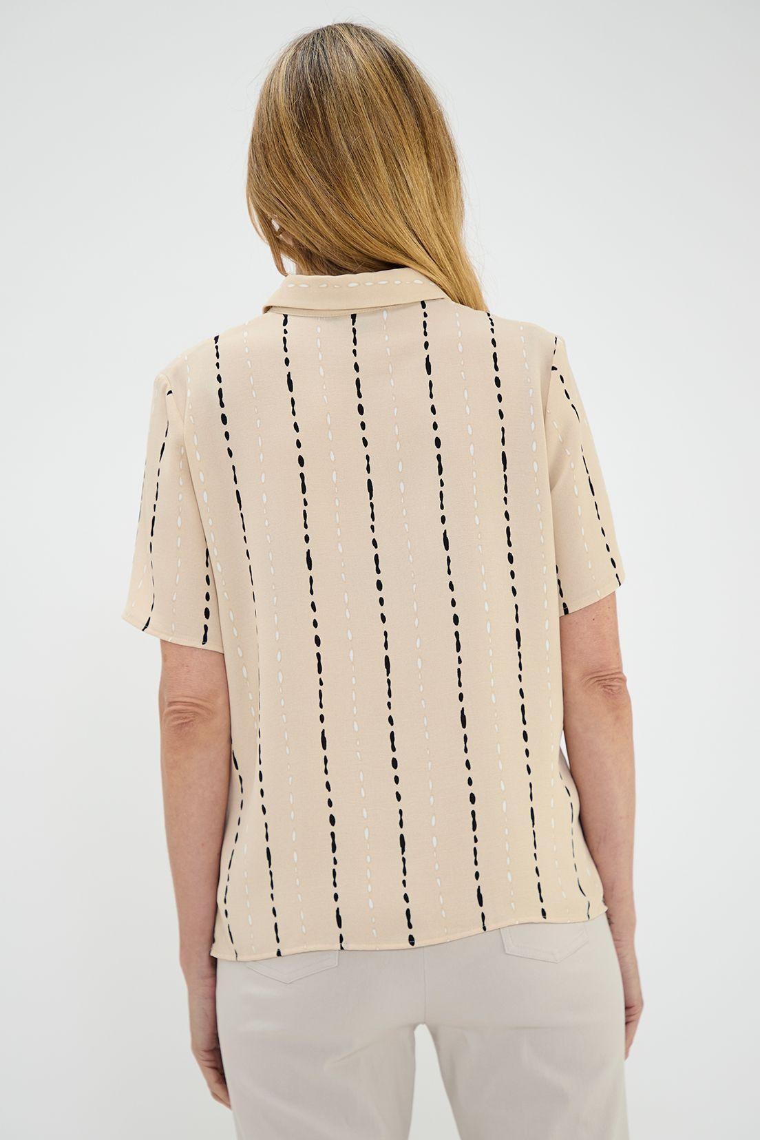 Blusa Camisera Estampada Beige Ma Griffe 14102224002106-3