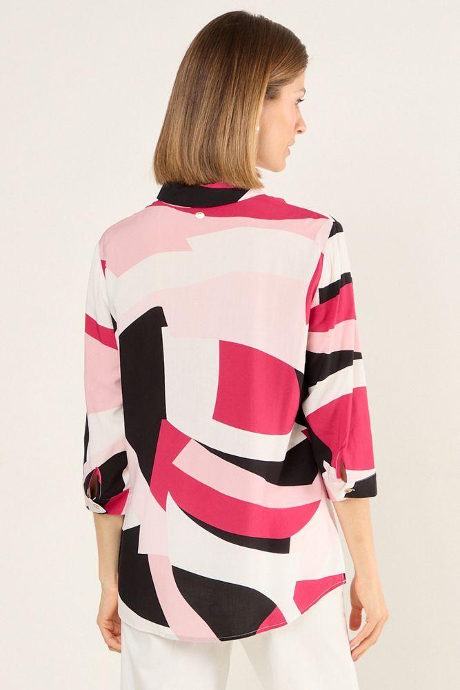 Blusa Viscosa Estamapada Fucsia Ma Griffe 14102225063116-2