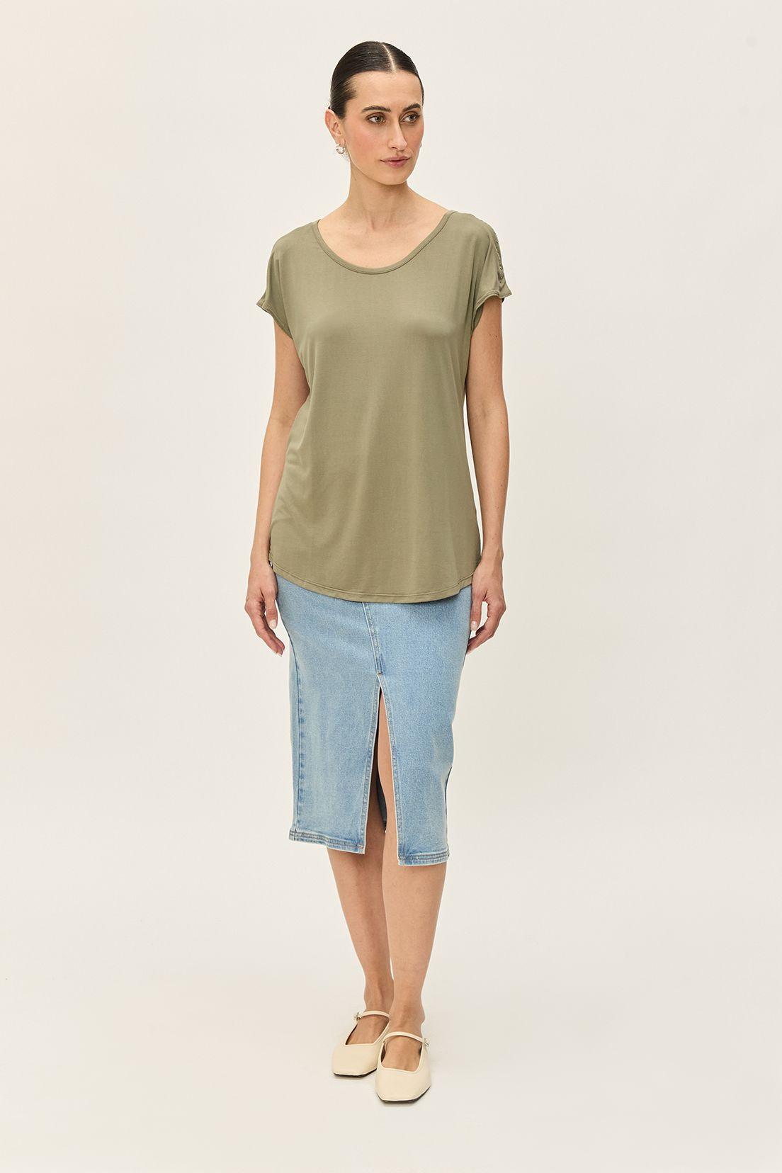 Polera Lisa Verde Ash 14204224002107-2