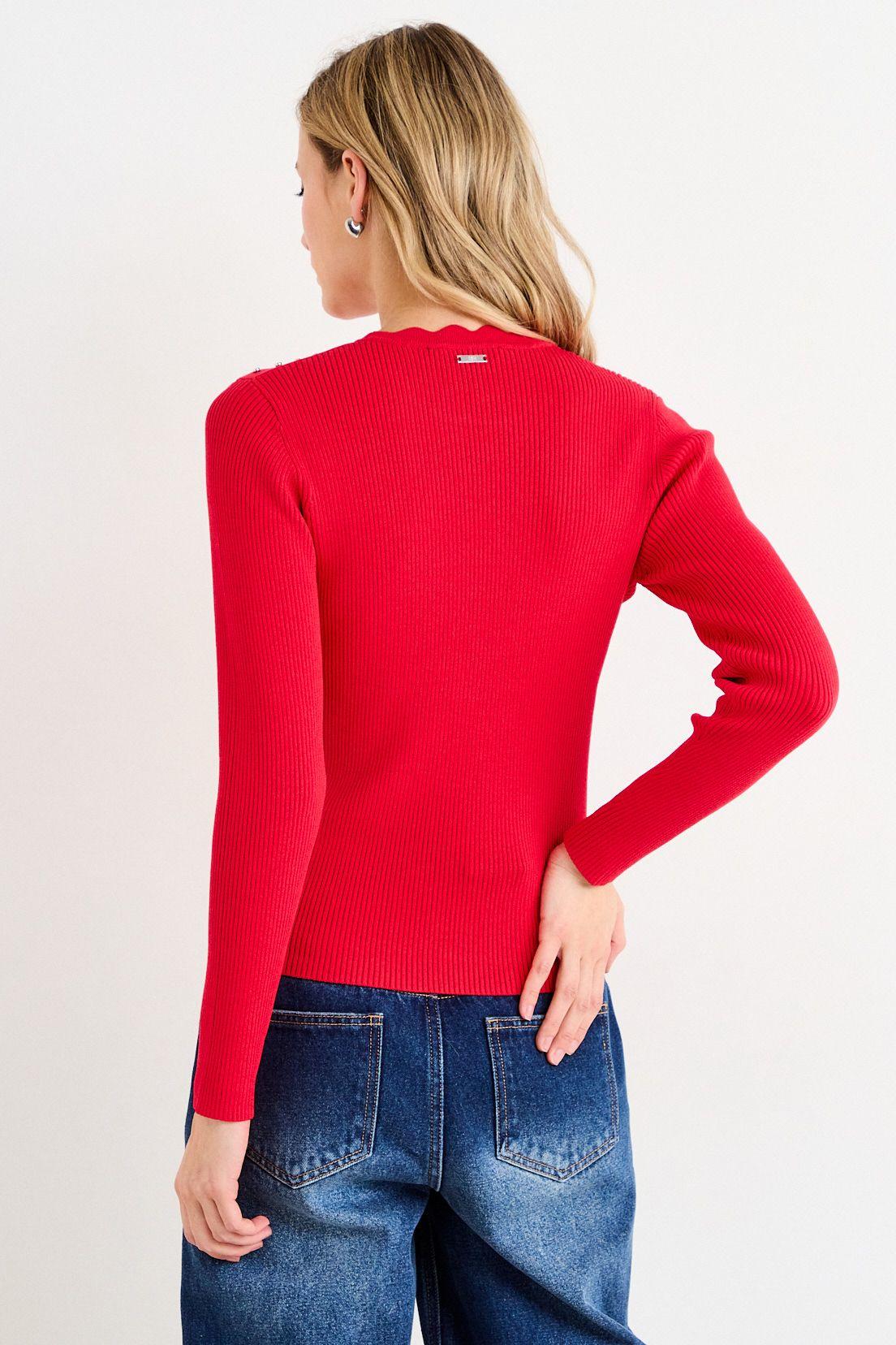 Polera Tejida Rojo Ash 18207226002103-4