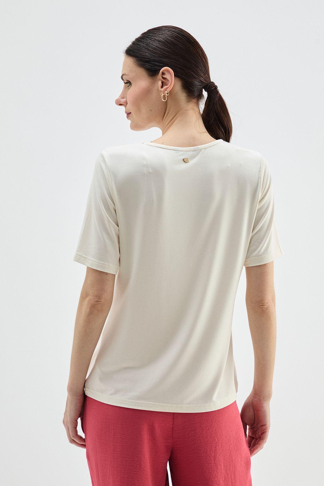 Polera Con Nudo Modal Crudo Ma Griffe 14202224064105-3