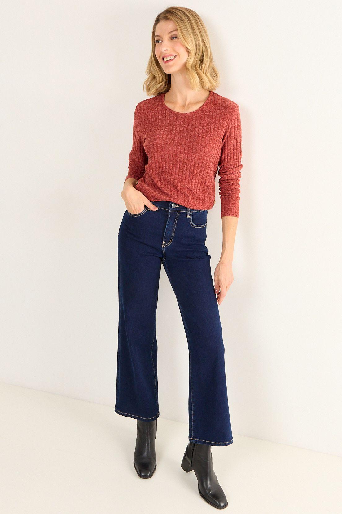 Polera Rib Melange Terracota Ma Griffe 14202126052214-3