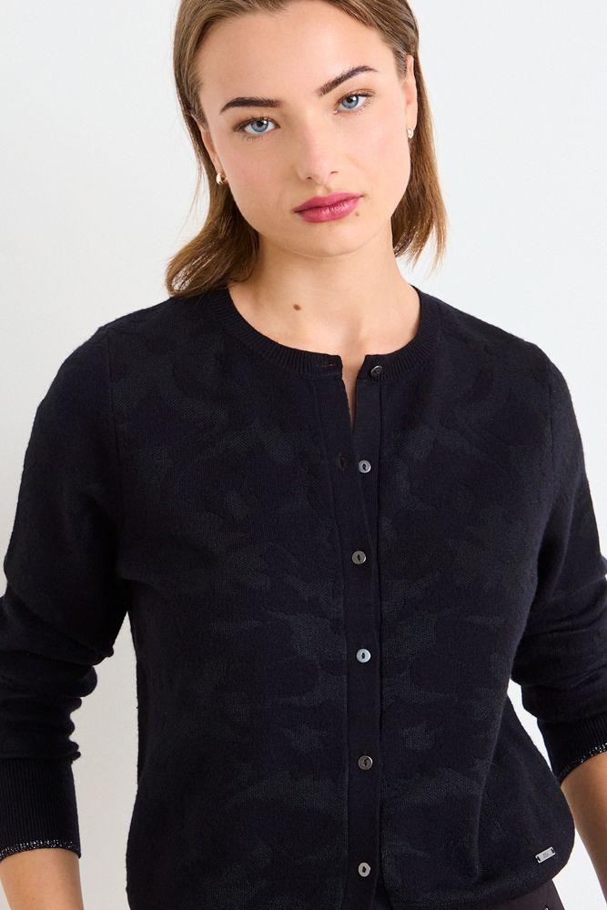 Cardigan Jaqcuard Negro Ash 18007126003102-1