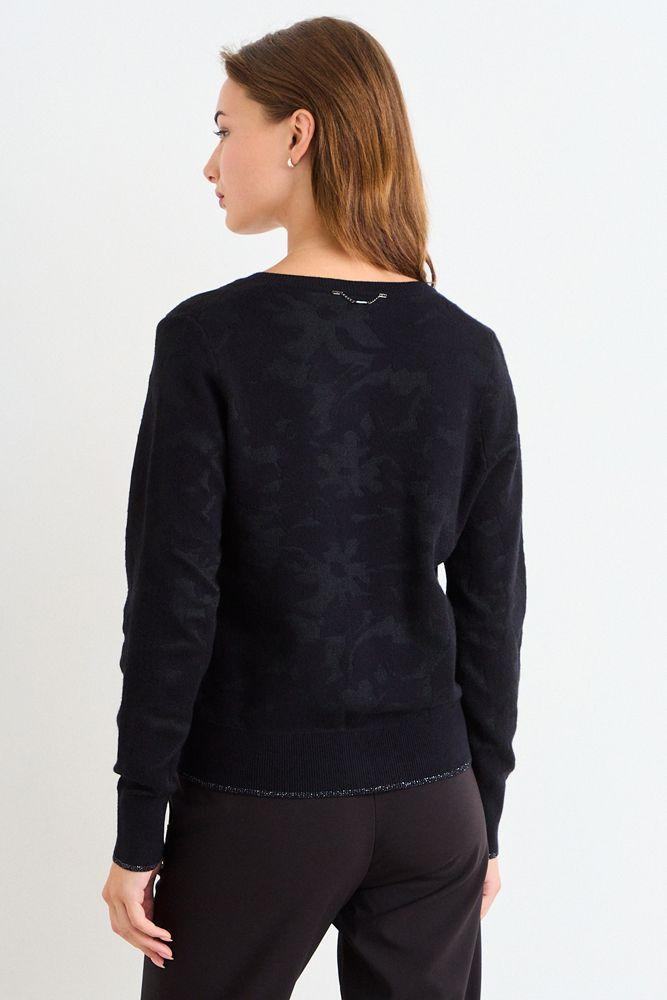 Cardigan Jaqcuard Negro Ash 18007126003102-2