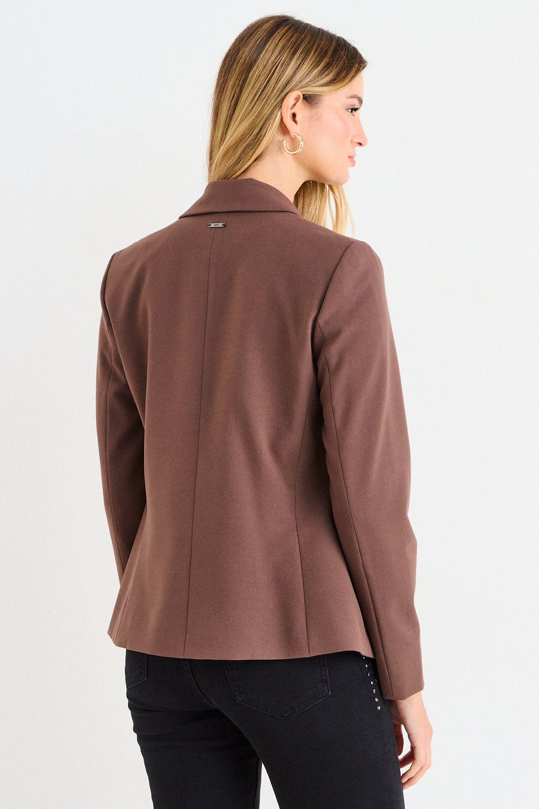 Blazer Liso De Linea Clasica Café Ash 16007226050129-2