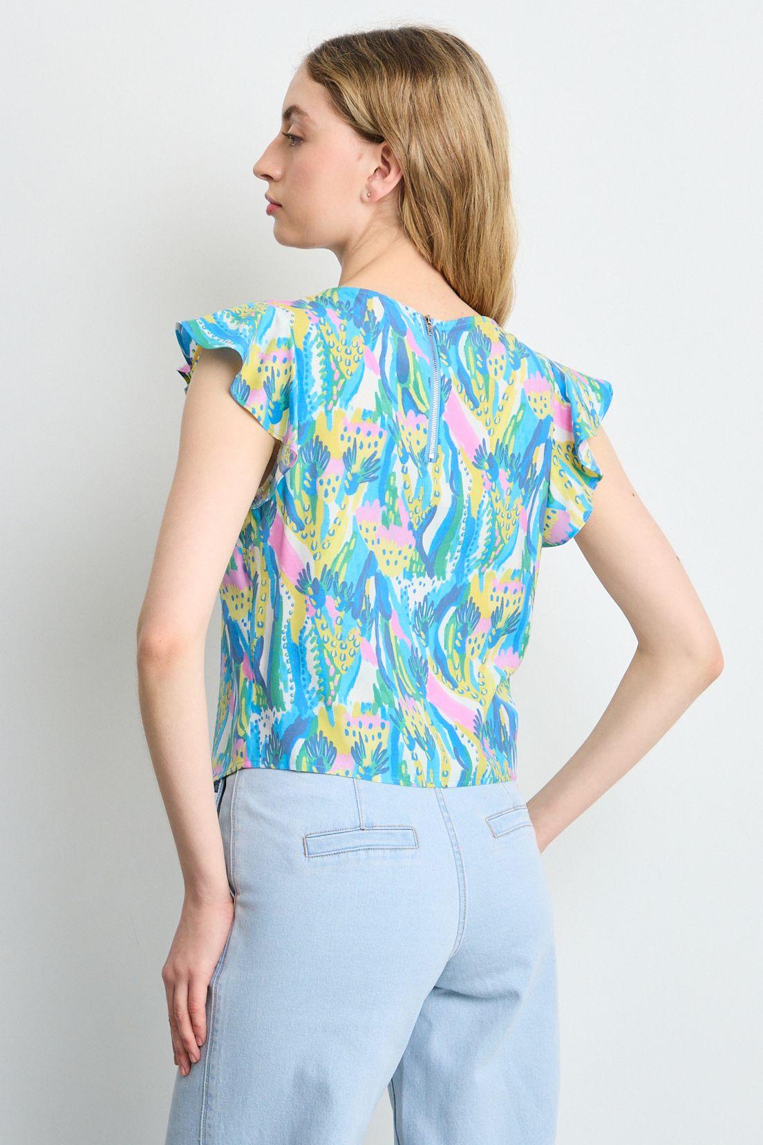 Blusas Manga Corta Azul iO 14120225004104-2