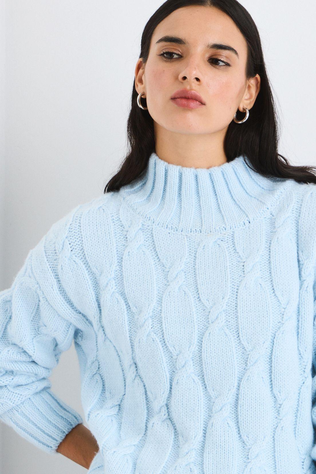 Sweater Liso Celeste 18120125023110-1