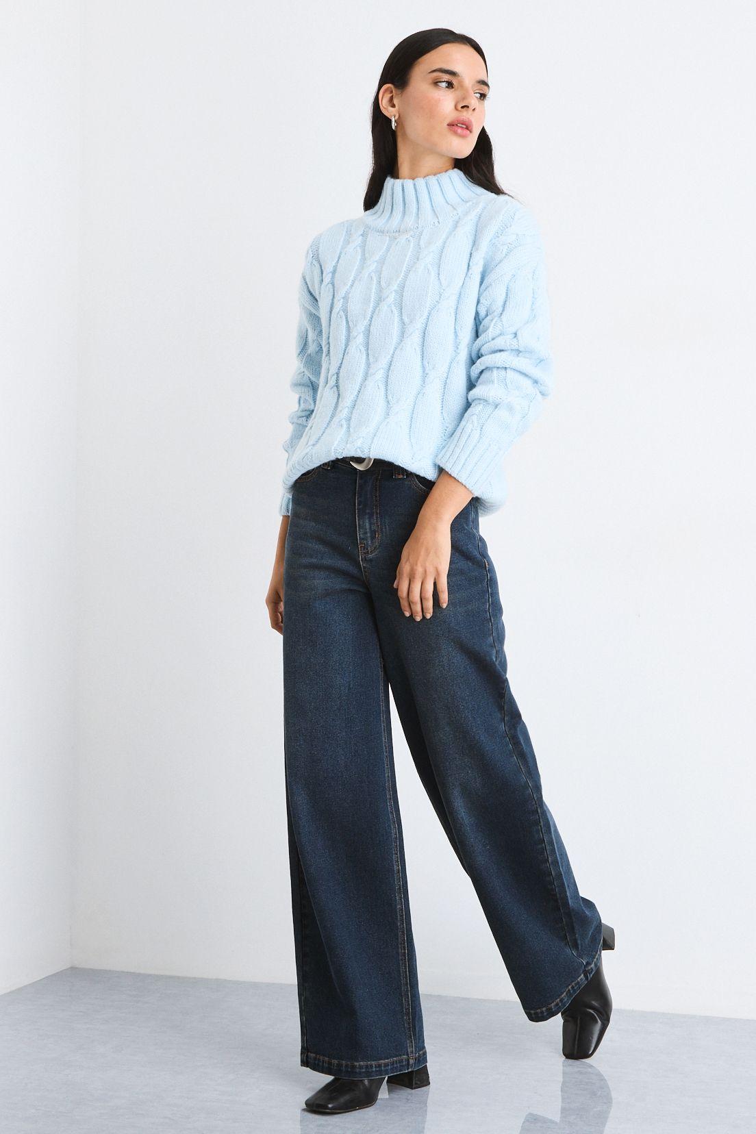 Sweater Liso Celeste 18120125023110-4