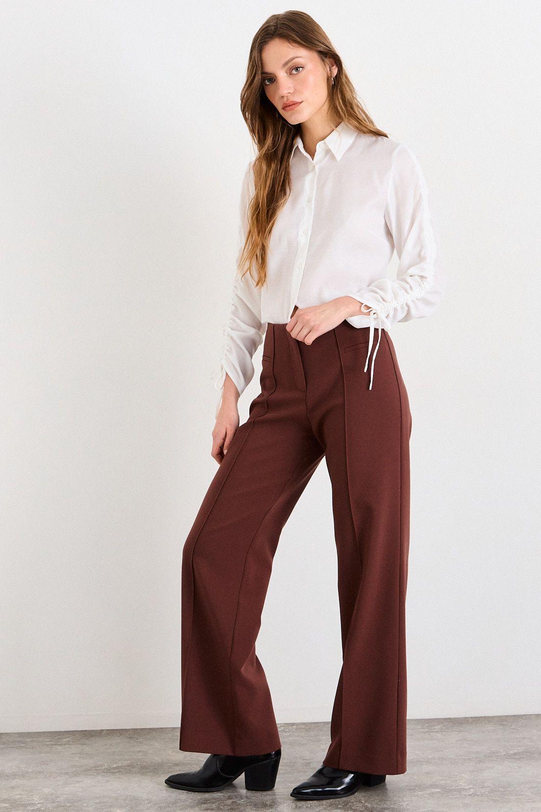 Pantalon Liso Café iO 11020226003109-4