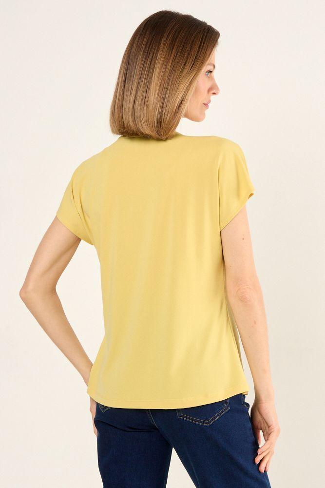 Polera Escote En V Amarillo Ma Griffe 14202225017108-2